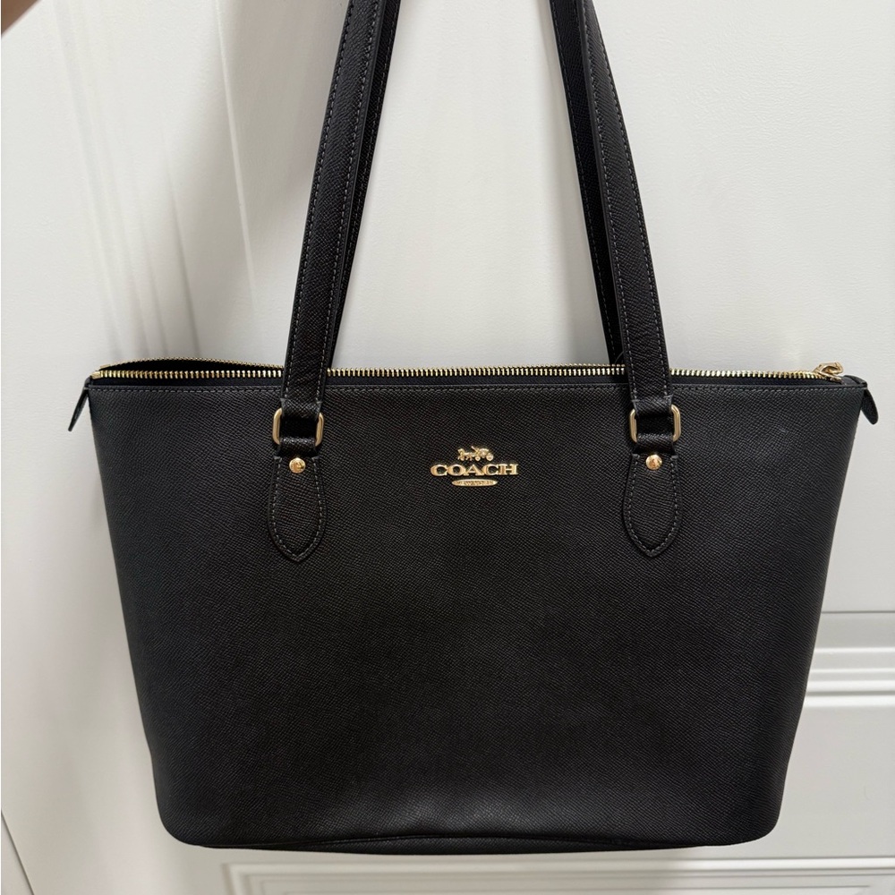 Black Coach Gallery Tote Bag